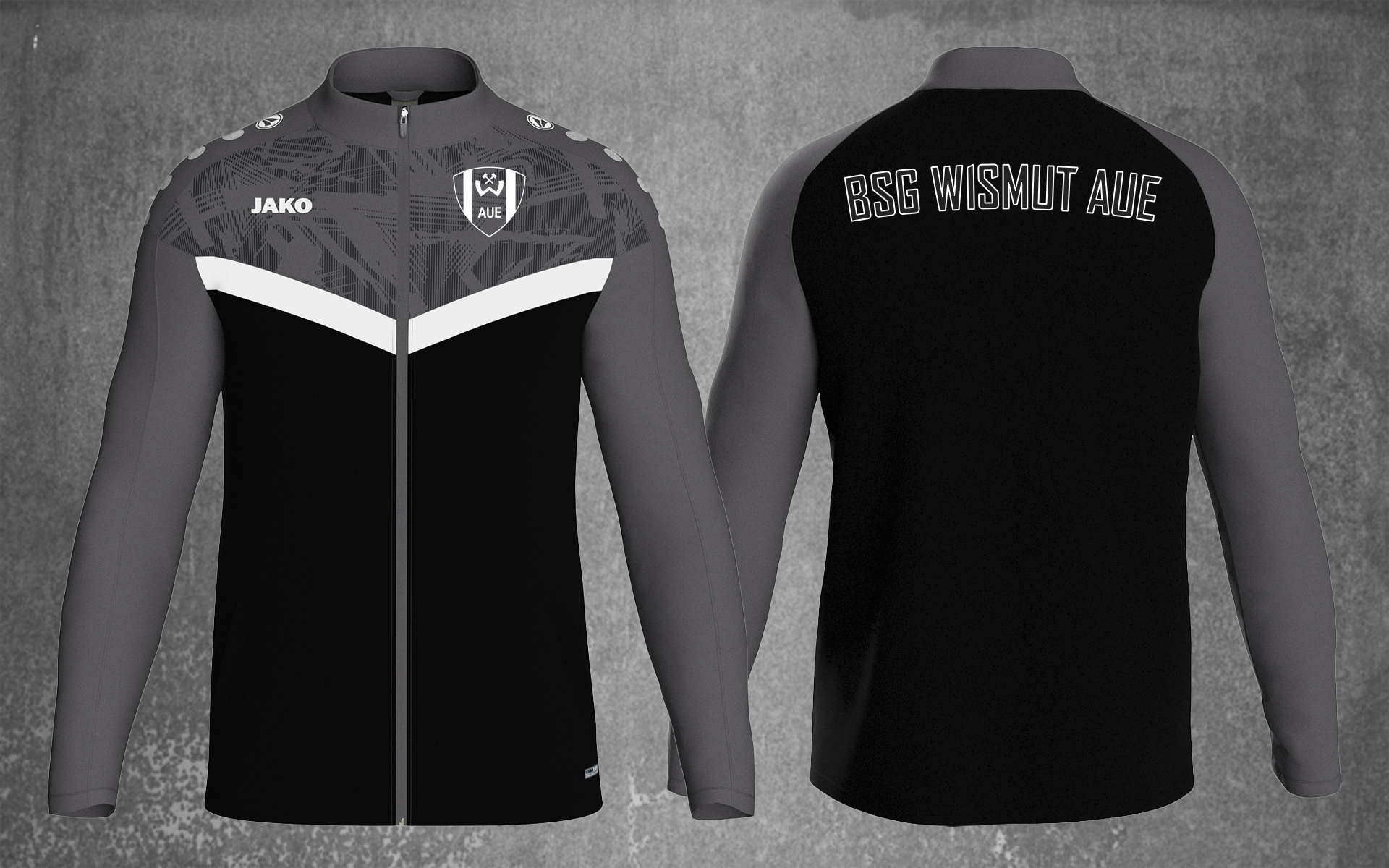 90469324_Jacke_GrauWeissSW Team-Präsentationsjacke