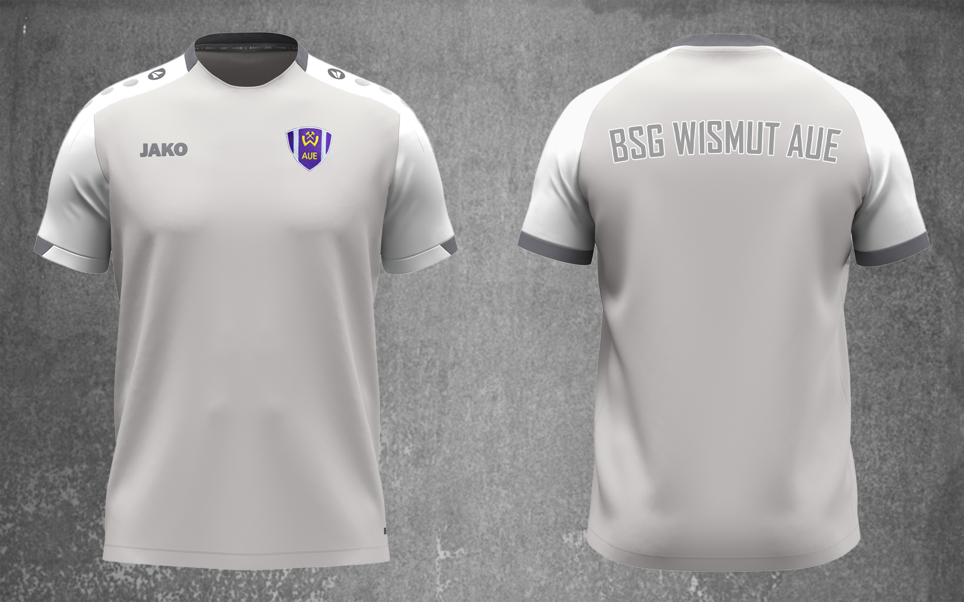 9060_TeamShirtHerrenWeiss T-Shirt HANSER hellgrau